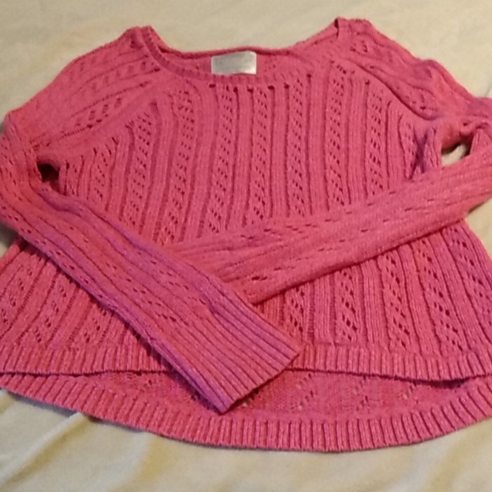 Girl's Justice cable knit sweater